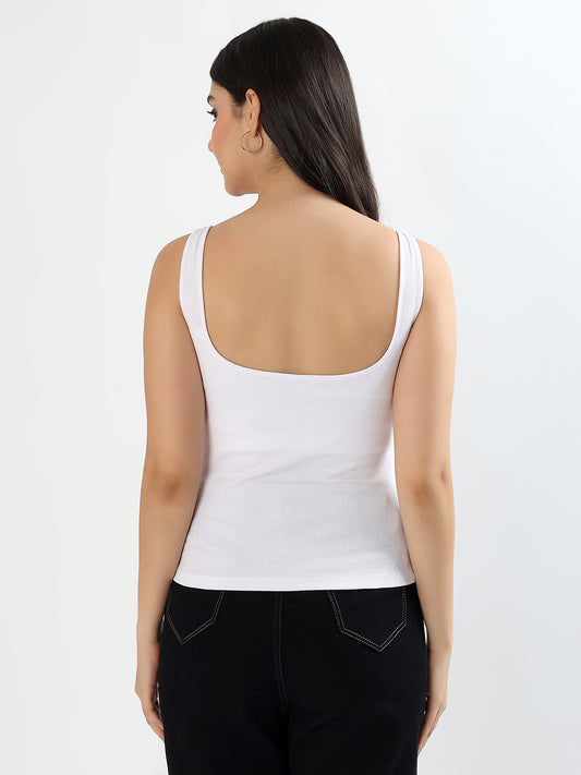 Snow White Invisible Strap BraTop