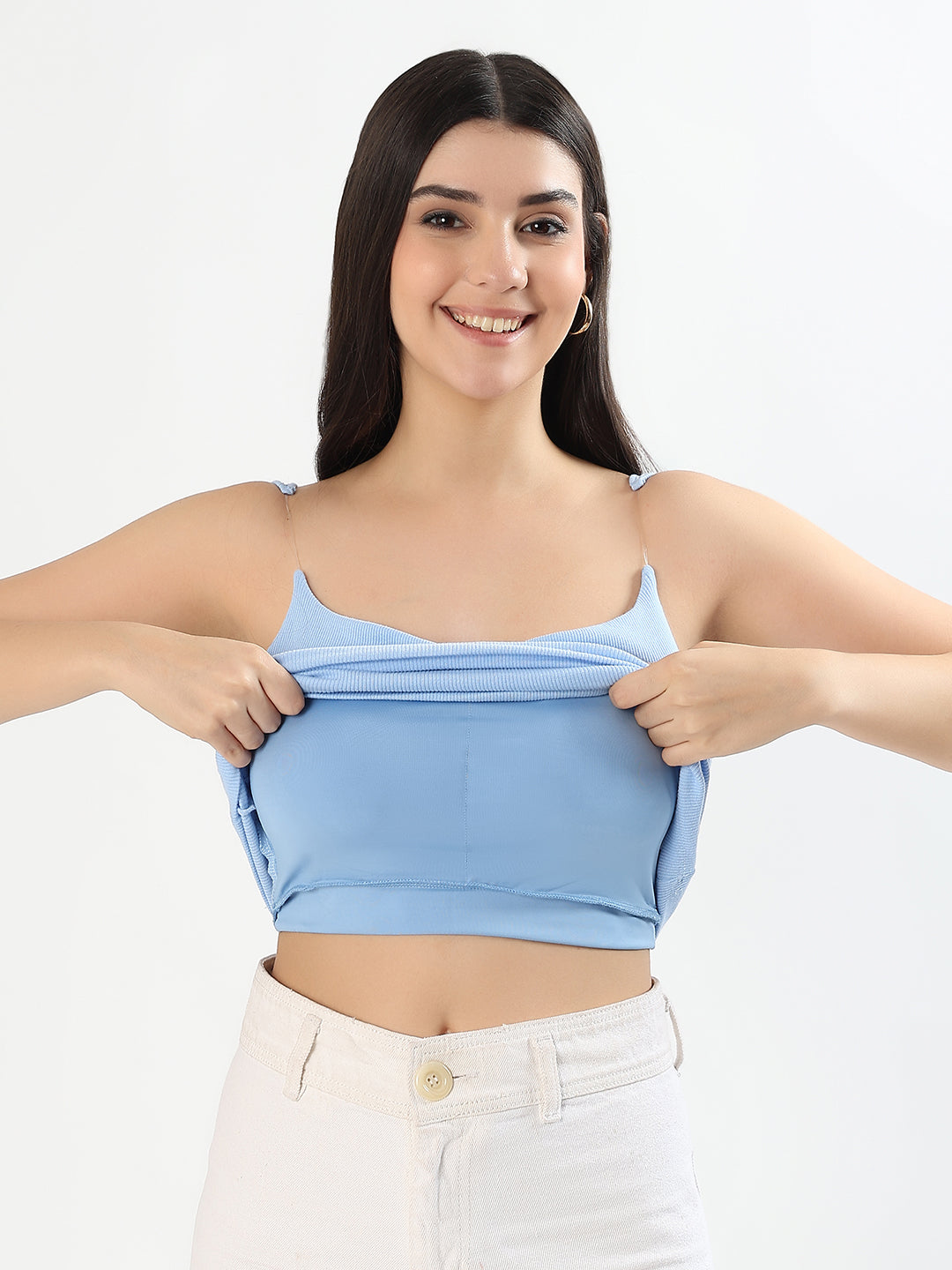 Baby Blue Invisible Strap BraTop