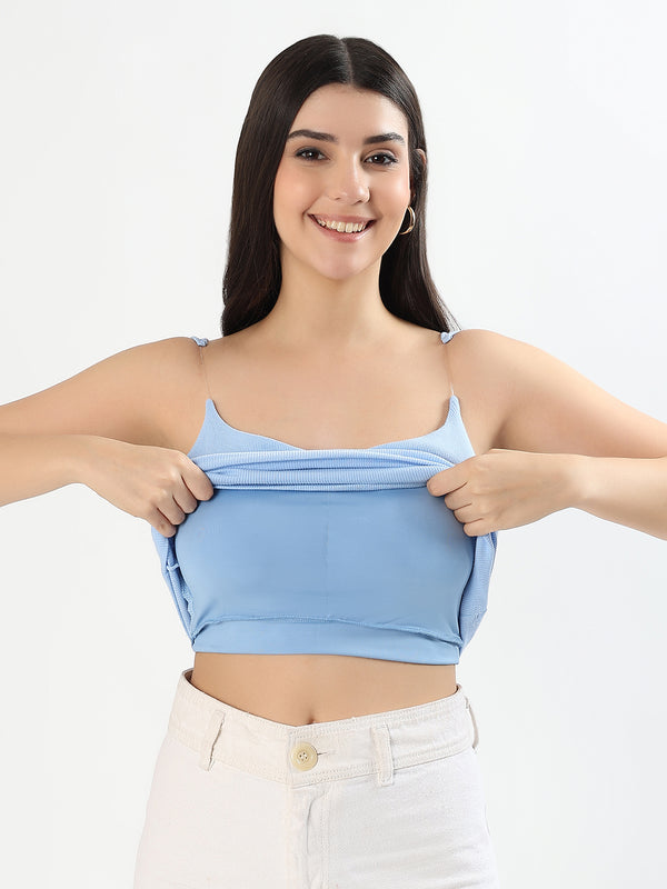 Baby Blue Invisible Strap BraTop