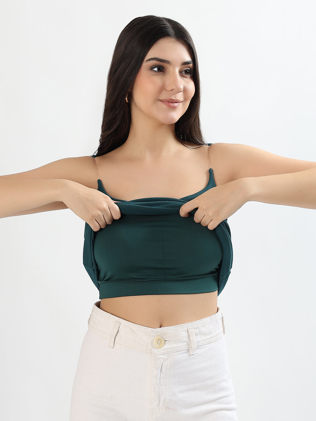 Emerald Green Invisible Strap BraTop