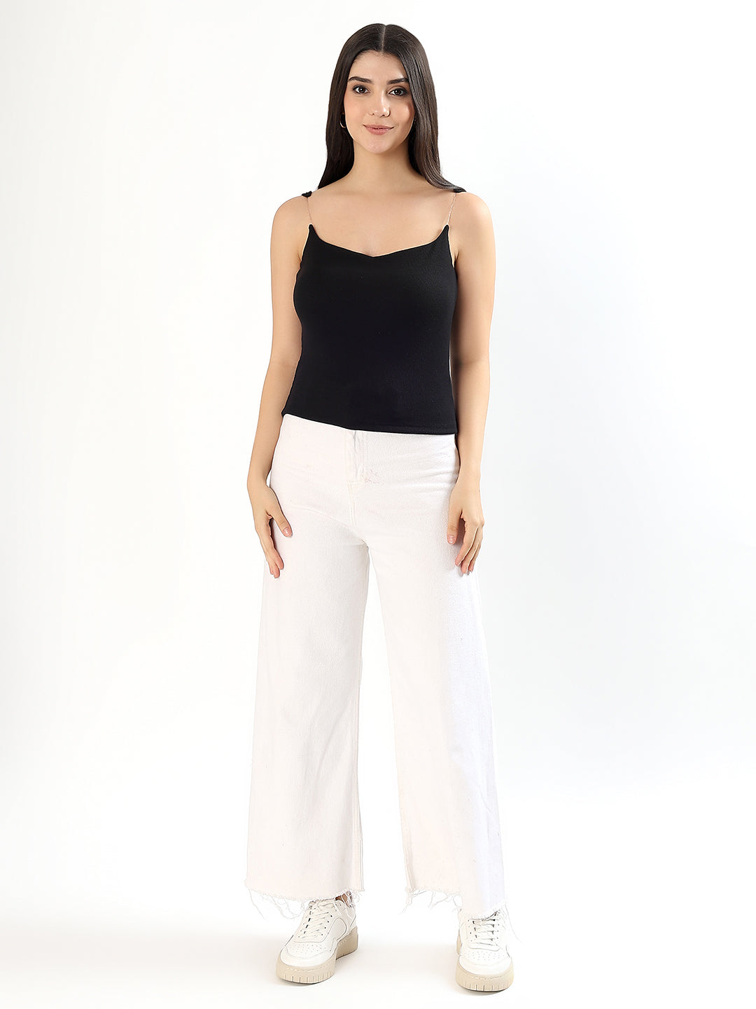 Noir Black Invisible Strap BraTop