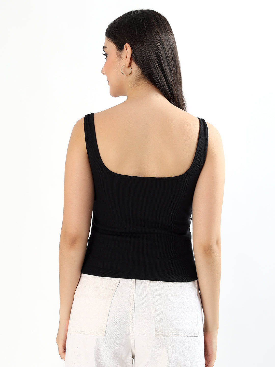 Noir Black Invisible Strap BraTop