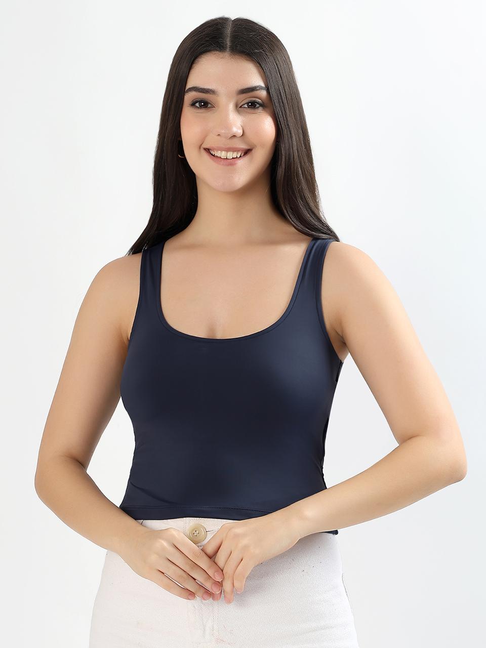 Reversible Neck BraTop - Navy