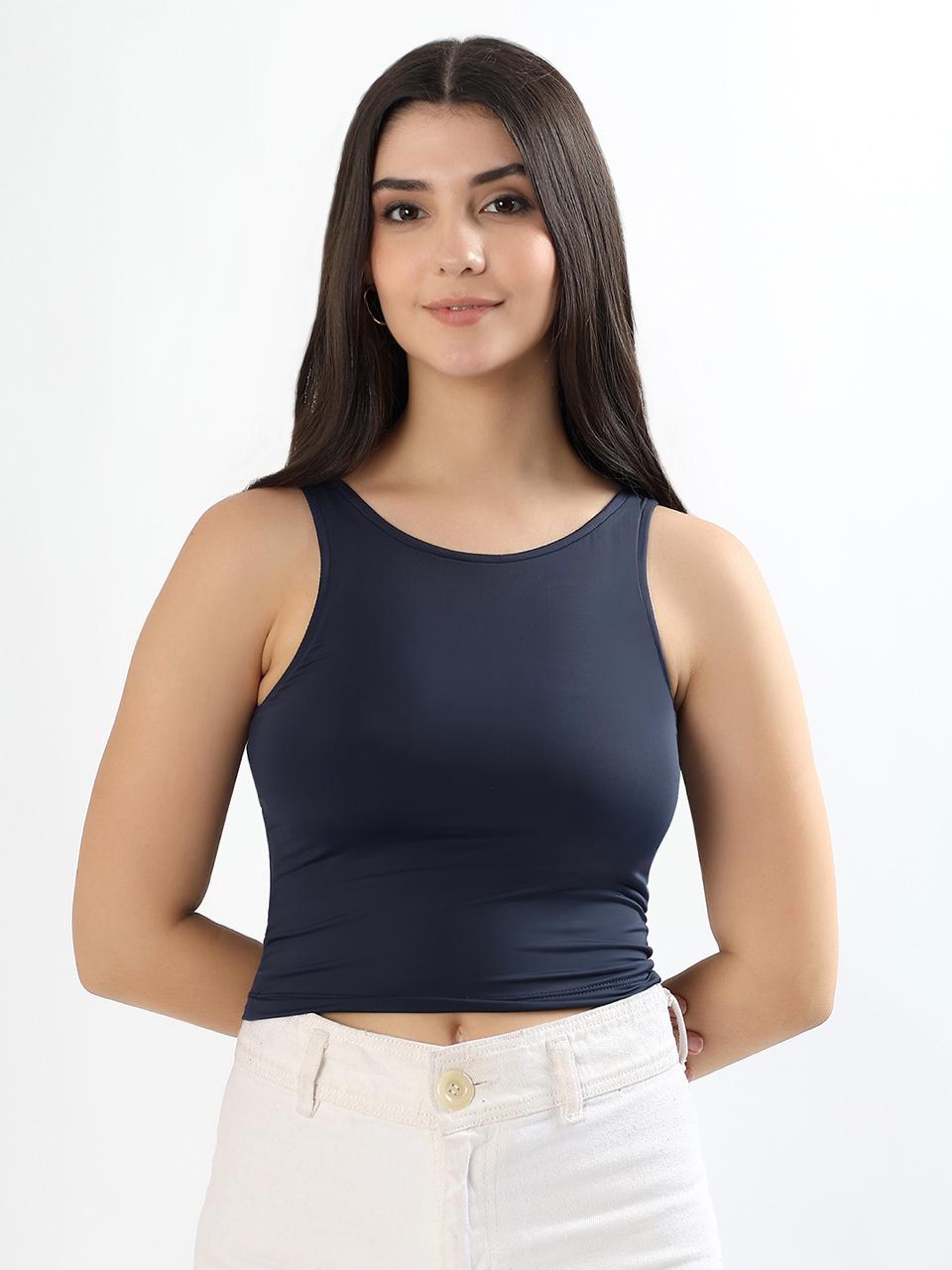 Reversible Neck BraTop - Navy