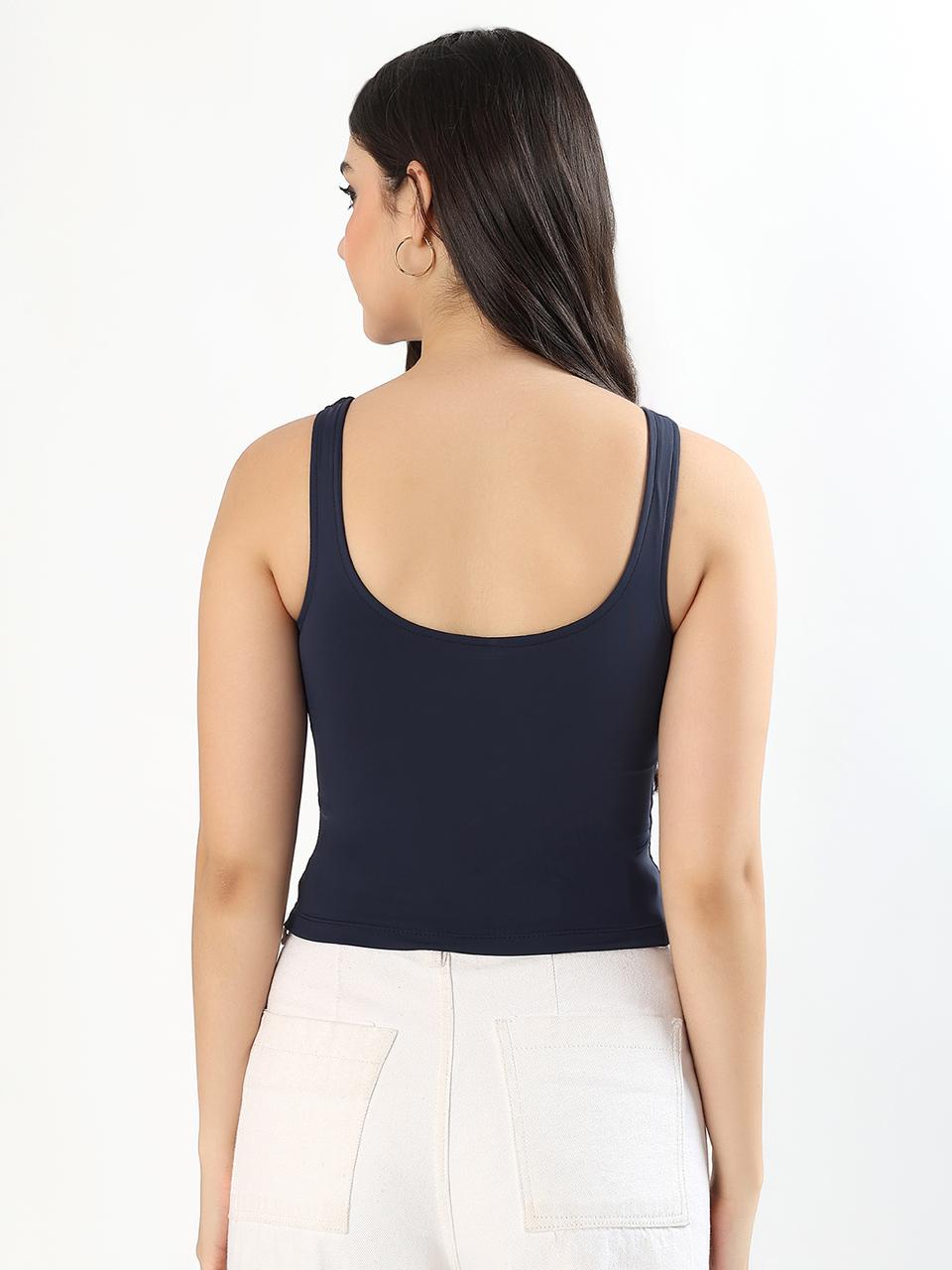 Reversible Neck BraTop - Navy